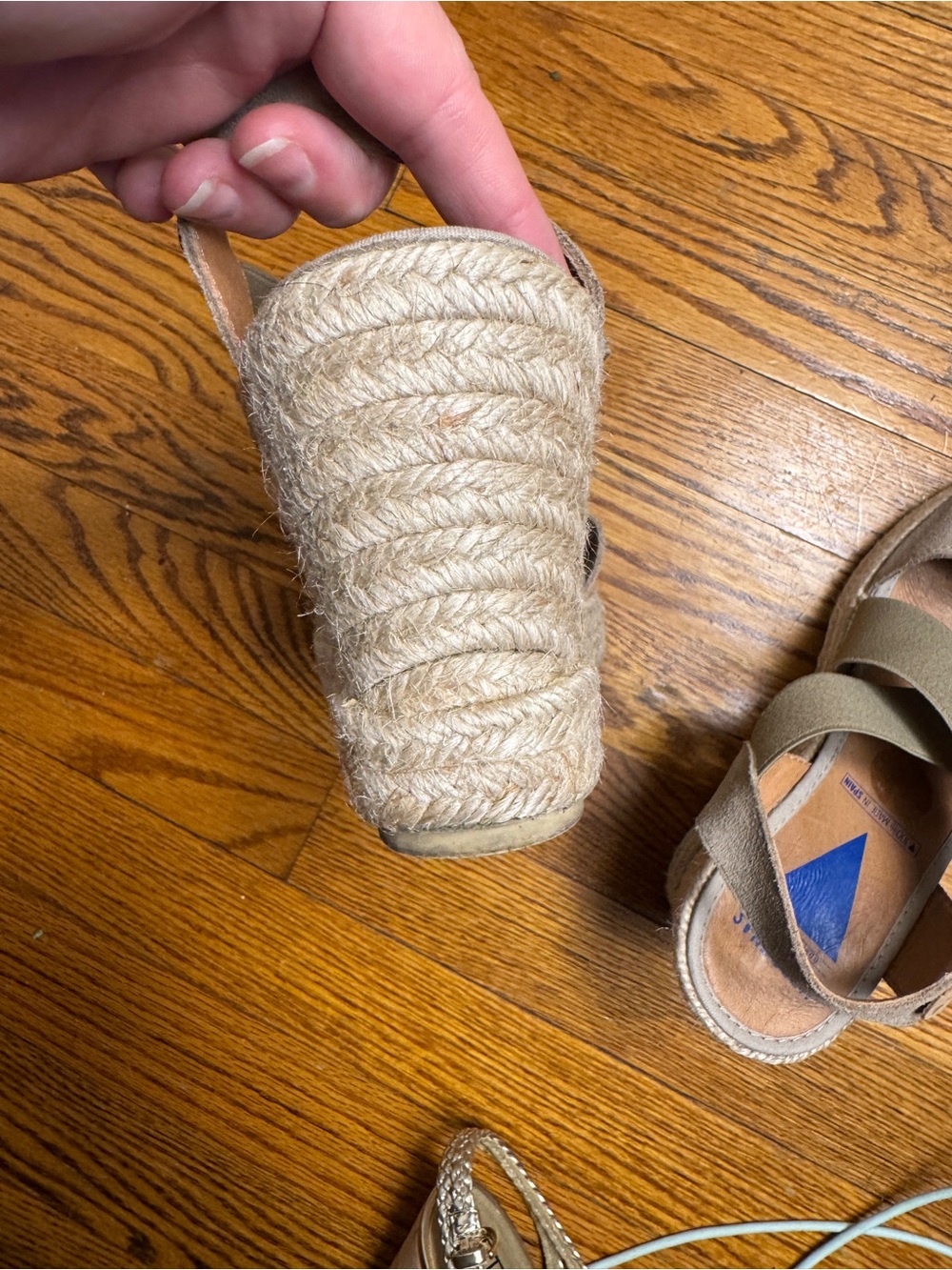 EUC Verbenas Spain Espadrille Wedge Sandals Suede Elastic 9.5 - Picture 10 of 14